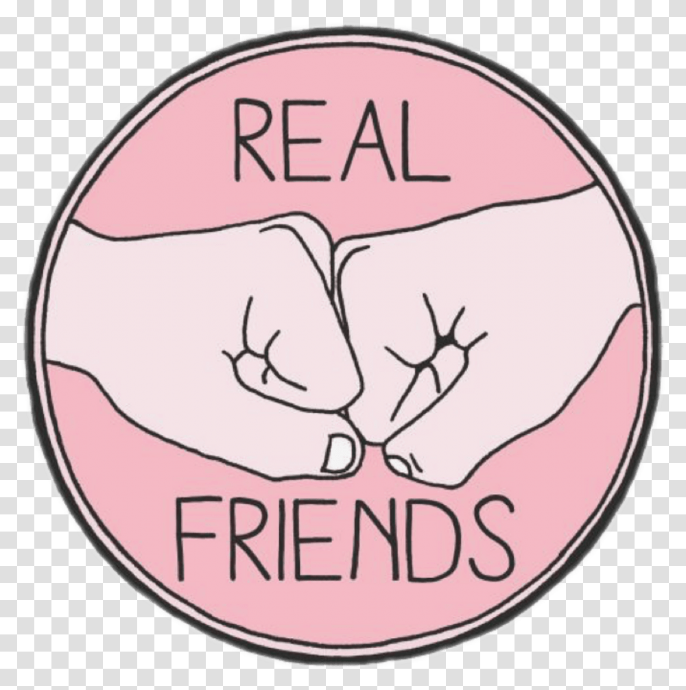 Pink Hands Logo Logodix Real Friends Logo, Baseball Cap, Hat, Clothing, Apparel Transparent Png