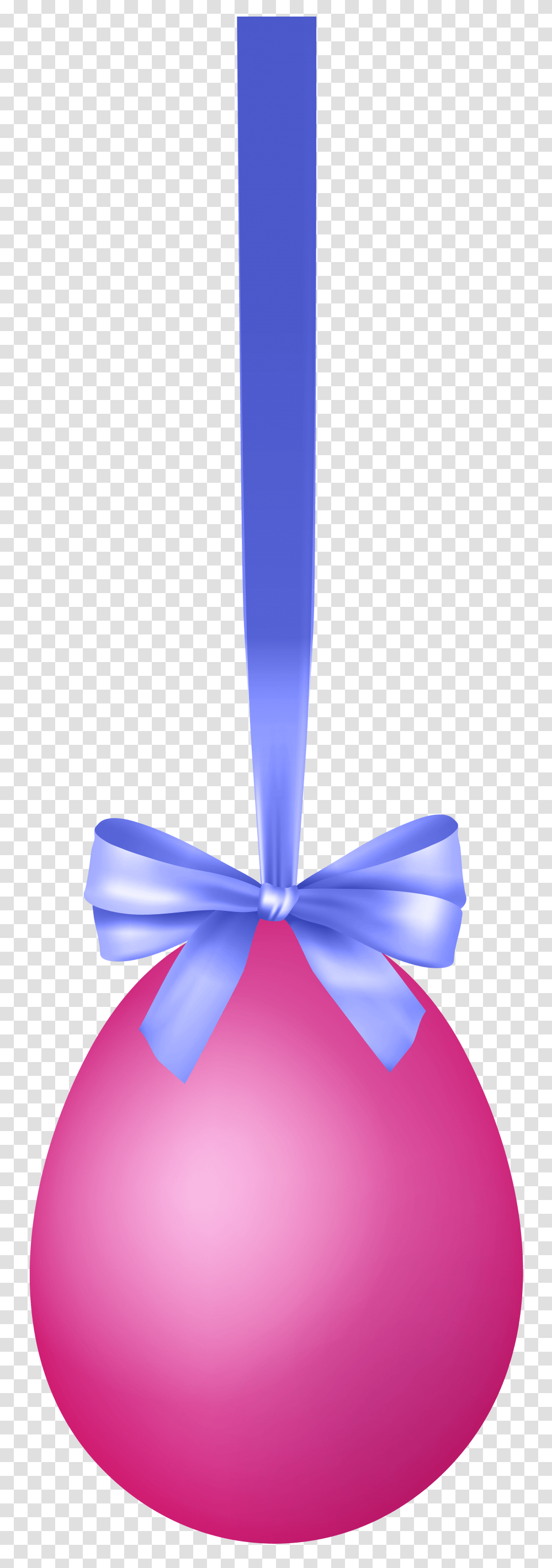 Pink Hanging Easter Egg With Bow Clip Art Image, Gift Transparent Png