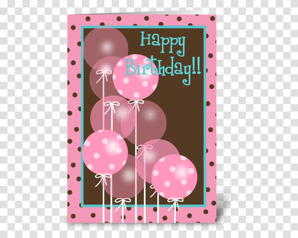 Pink Happy Birthday Balloons Pink Happy Birthday Balloon, Paper, Greeting Card, Mail Transparent Png