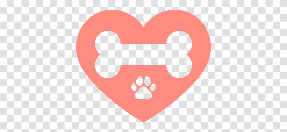 Pink Heart Bone Dog Footprint Flat & Svg Corazon Huellas De Perro, Text, Symbol, Number, Key Transparent Png
