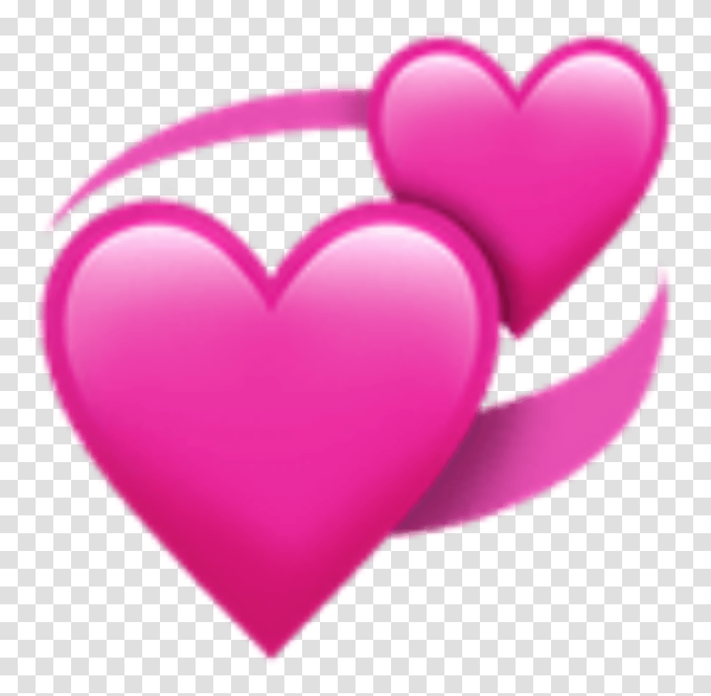 Pink Heart Emoji Double Heart Emoji, Balloon Transparent Png