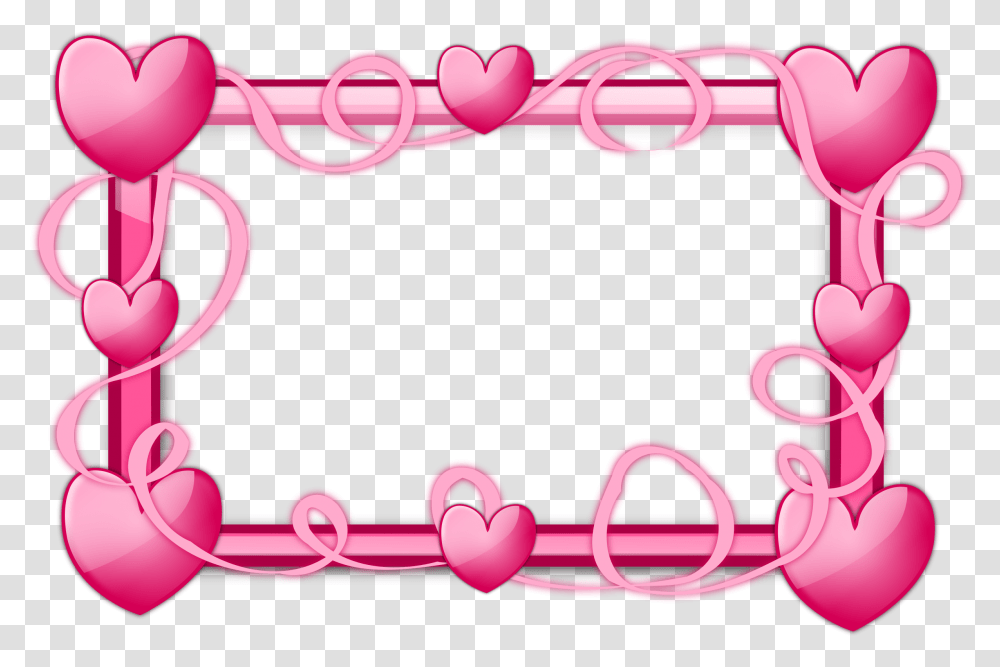 Pink Heart Frame Image Heart Frame Border Design, Bracelet, Accessories, Graphics, Rose Transparent Png