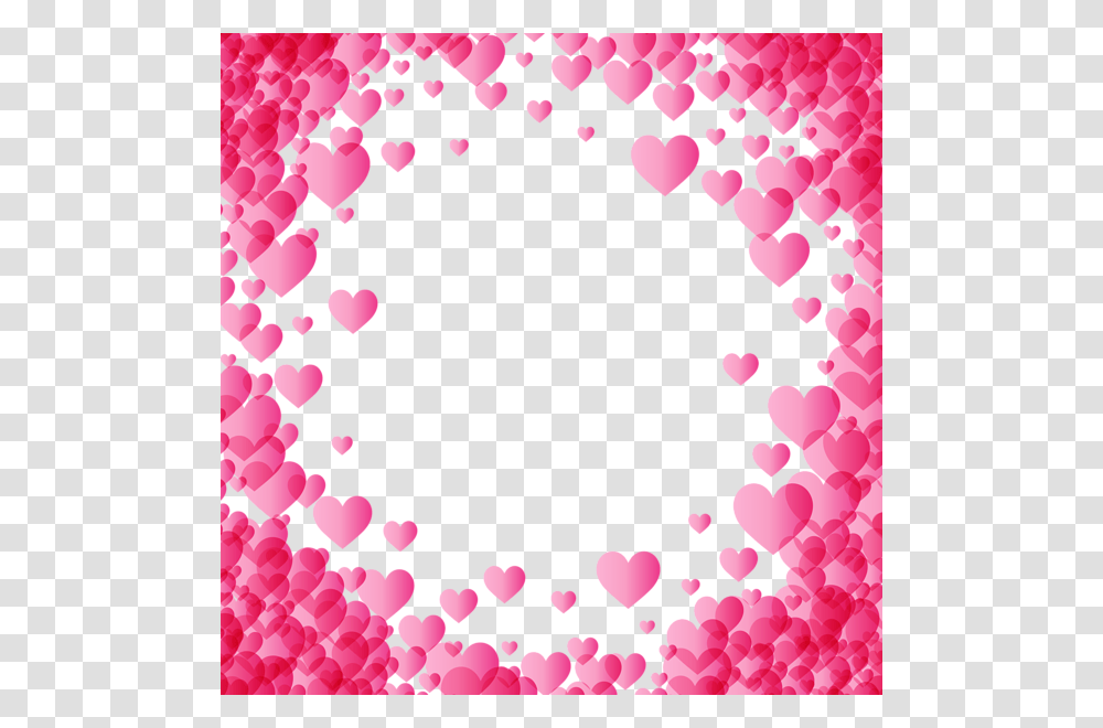 Pink Heart Frame, Pattern, Ornament, Rug, Fractal Transparent Png