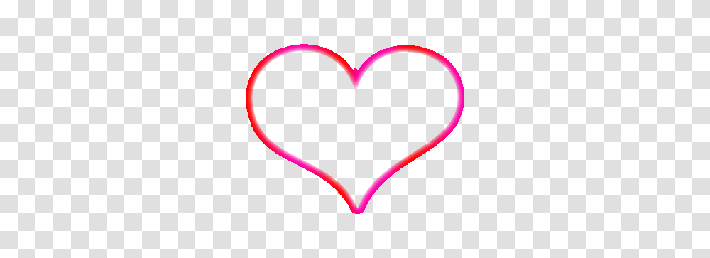 Pink Heart Outline Clipart Transparent Png