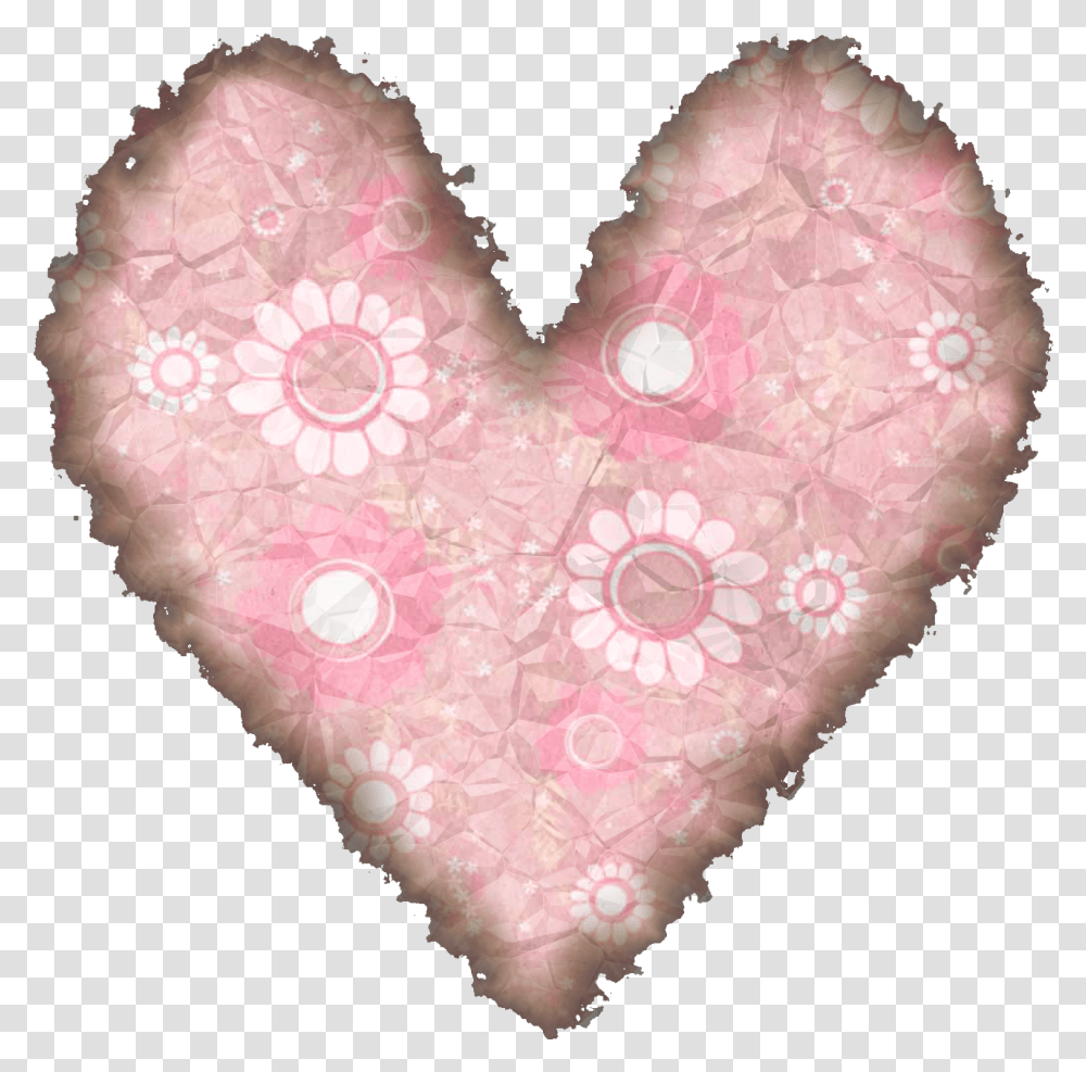 Pink Heart Petal Heart, Lace, Birthday Cake, Dessert, Food Transparent Png