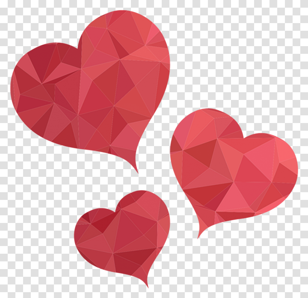 Pink Heart Red Hearts Poly Heart Shape, Balloon, Cushion, Cupid, Dating Transparent Png