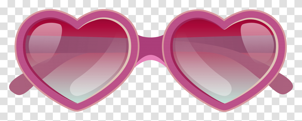 Pink Heart Sunglasses Clipart Image Clipart Heart Sunglasses, Accessories, Accessory, Goggles Transparent Png