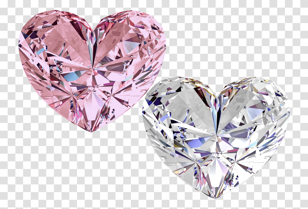 Pink Heart White Diamondfreetoedit Heart, Gemstone, Jewelry, Accessories, Accessory Transparent Png