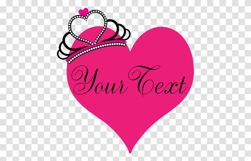 Pink Heart With Crown Clipart Download Heart Transparent Png