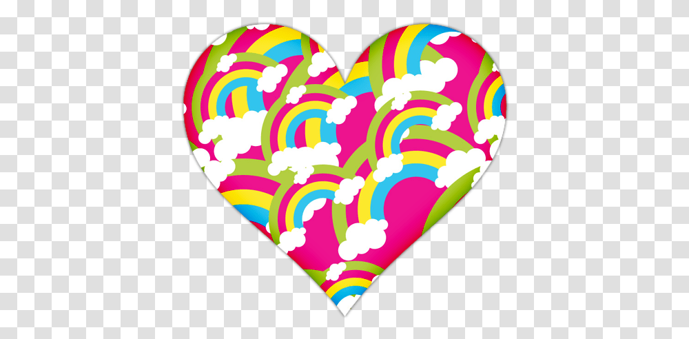 Pink Heart With Rainbows Icon Clipart Image Iconbugcom Rainbows And Hearts Pink, Graphics, Light, Plectrum, Rug Transparent Png