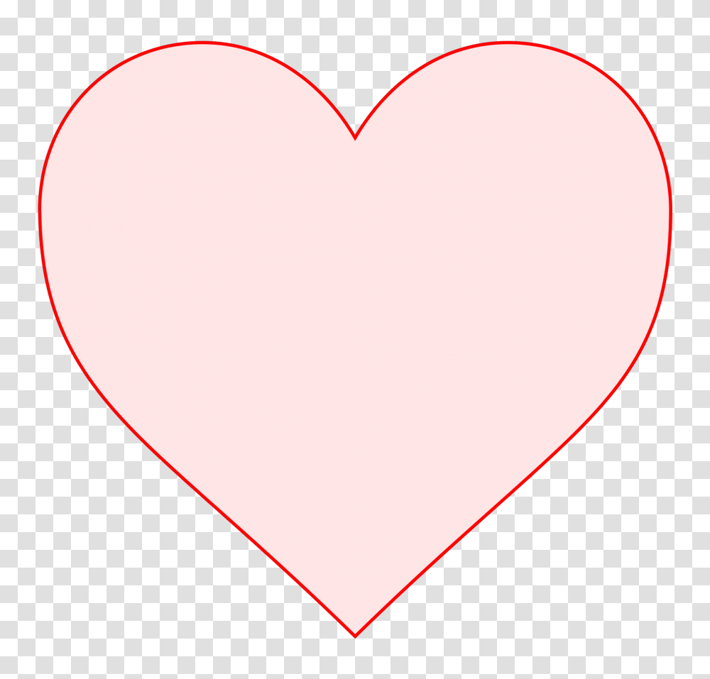 Pink Heart With Red Border Vector Image Free Svg, Balloon, Cushion, Pillow Transparent Png