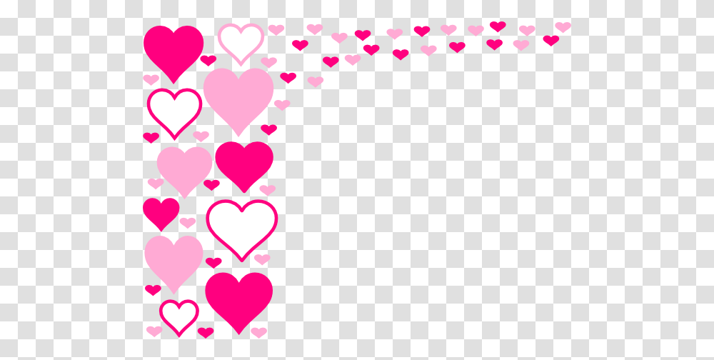 Pink Hearts Border Clip Art, Rug, Paper Transparent Png
