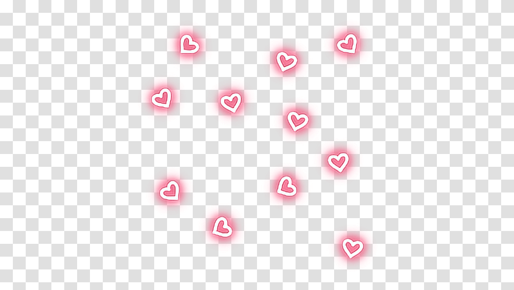 Pink Hearts Hearteu Glow Neon Light Pretty Red Tum Pink Heart, Number, Symbol, Text, Word Transparent Png