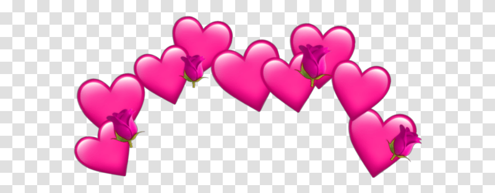 Pink Hearts Hearts Pinkhearts Pinkheart Emoji Heart Emoji On Head, Purple Transparent Png