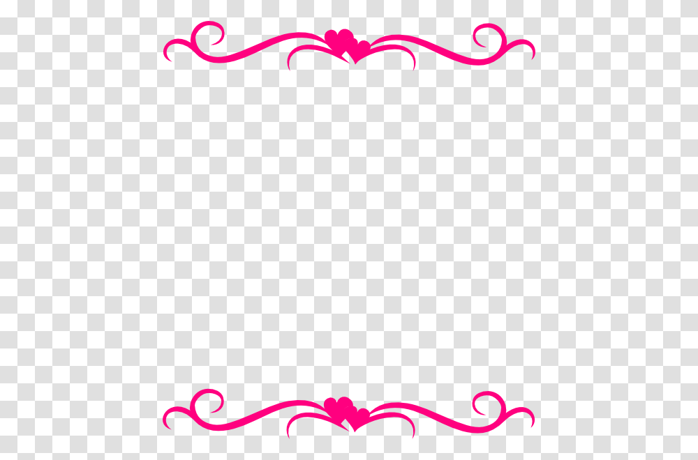 Pink Hearts Top Bottom Border Large Size, Texture, Logo Transparent Png
