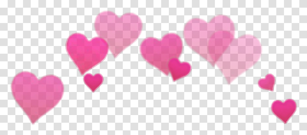 Pink Hearts Transparentfreetoedit Macbook Heart Effect, Cushion, Pillow Transparent Png