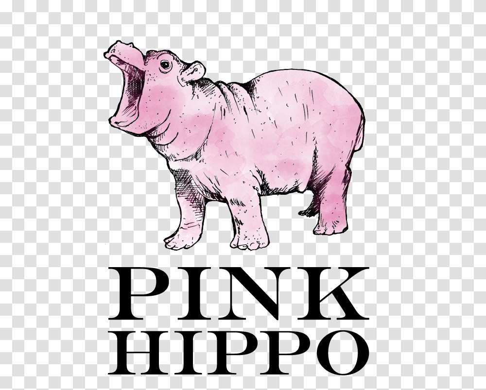Pink Hippo Events Logo, Mammal, Animal, Hog, Pig Transparent Png