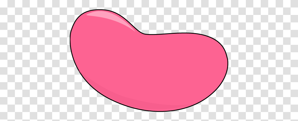 Pink Jelly Bean With A Black Outline Heart, Balloon, Mouth, Lip, Tongue Transparent Png