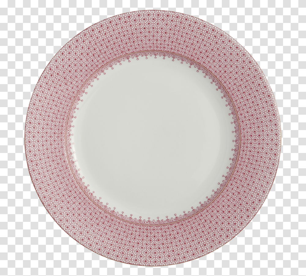 Pink Lace Dinner Plate Circle, Porcelain, Pottery, Platter Transparent Png