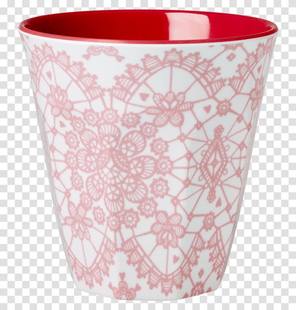 Pink Lace Melamine Cup Mug, Rug, Bucket Transparent Png