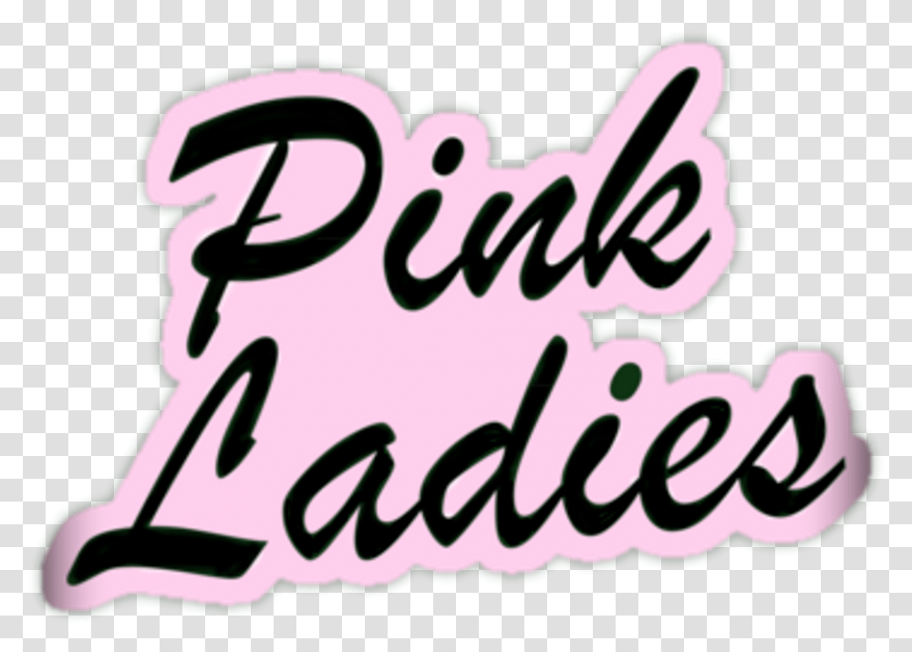 Pink Ladies, Label, Handwriting, Calligraphy Transparent Png