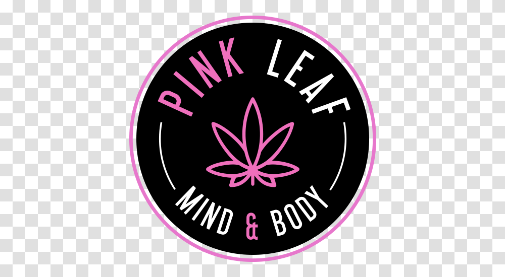 Pink Leaf The Softer Side Of Cannabis Circle, Plant, Symbol, Logo, Trademark Transparent Png