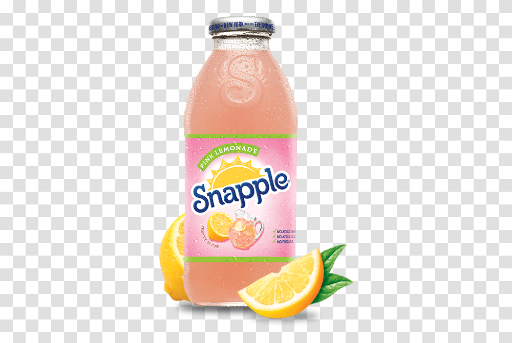 Pink Lemonade Juice Drink Snapple Pink Lemonade In A Bottle, Beverage, Plant, Fruit, Food Transparent Png