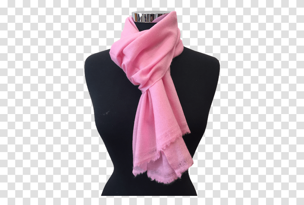 Pink Light Cashmere Scarf Scarf, Clothing, Apparel, Stole, Person Transparent Png
