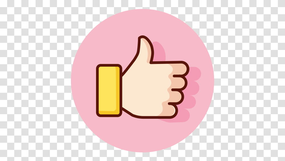 Pink Like Thumb Up Free Icon Of Gesture Thumbs Up Icon Pink Transparent Png