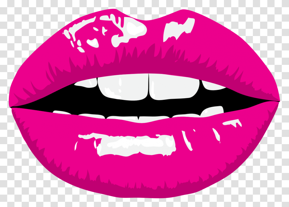 Pink Lips Icons, Teeth, Mouth, Tongue Transparent Png