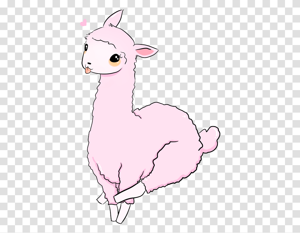 Pink Llama, Animal, Person, Human, Bird Transparent Png