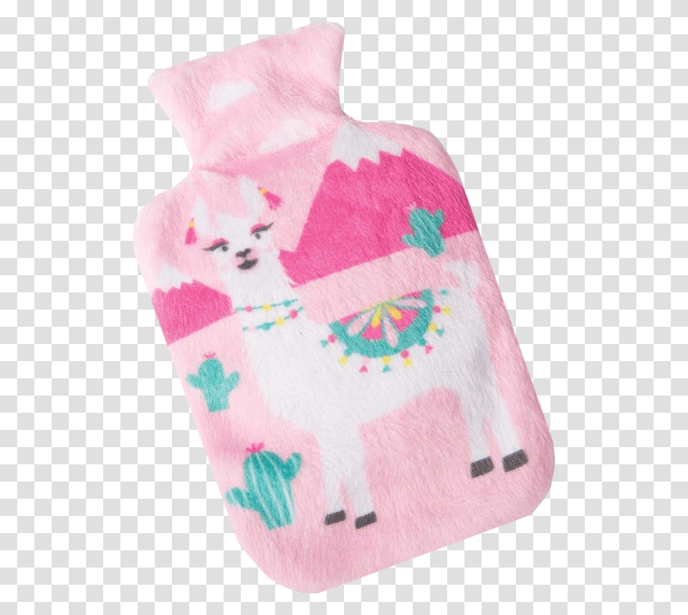 Pink Llama Pocket Hot Water Bottle Wool, Apparel, Applique, Rug Transparent Png