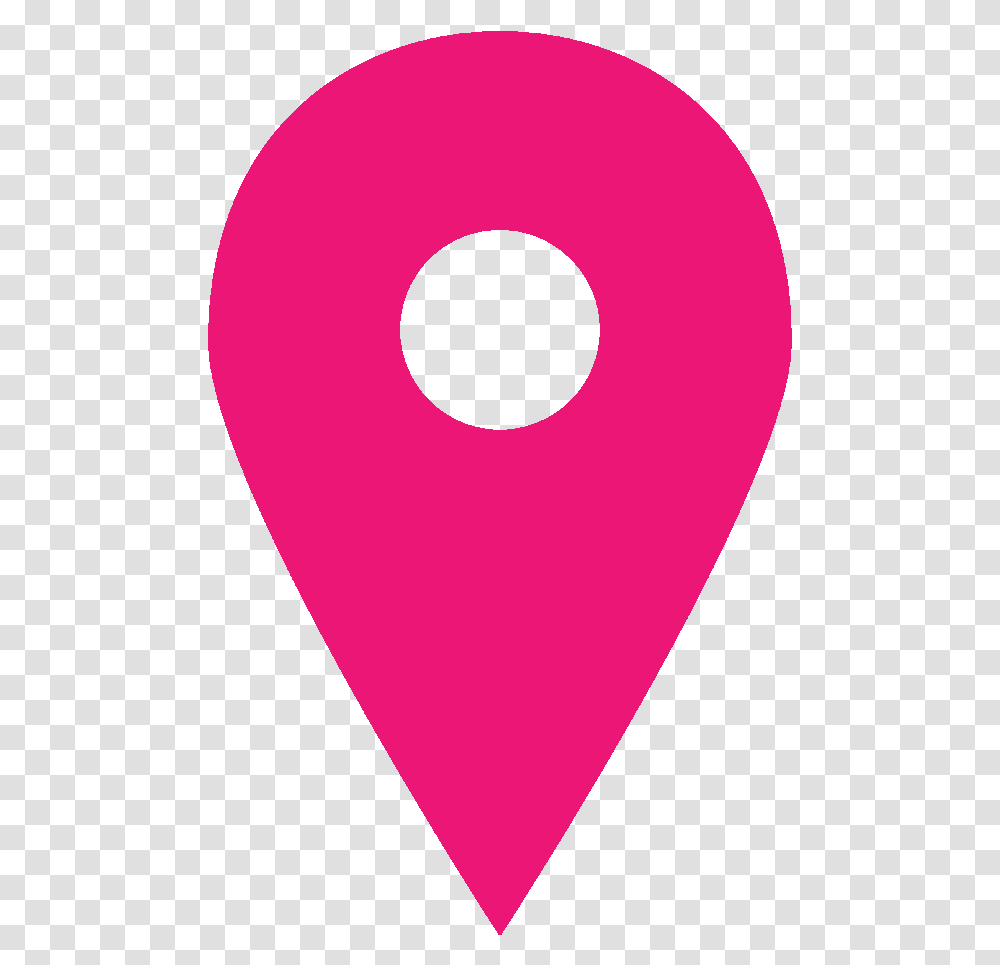 Pink Location Icon Clipart Circle, Plectrum, Heart Transparent Png