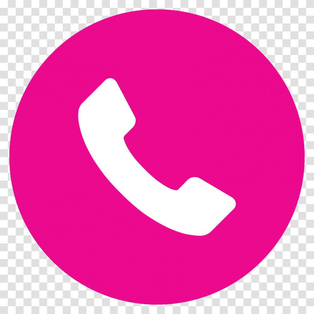 Pink Logo Phone Icon, Number, Word Transparent Png