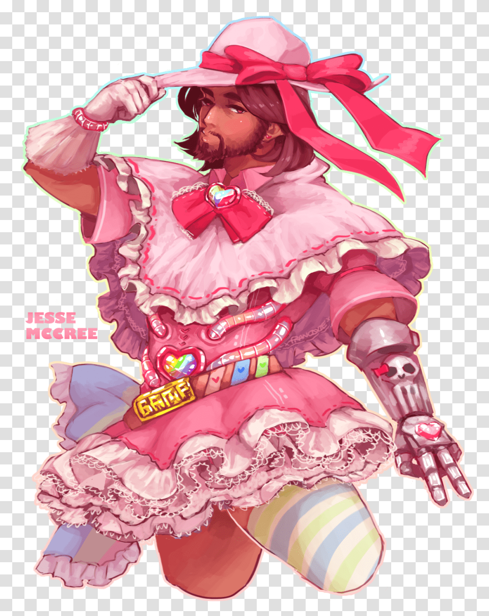 Pink Mccree Skin Please Toddnet Jesse Mccree Fanart Chibi, Performer, Person, Leisure Activities Transparent Png
