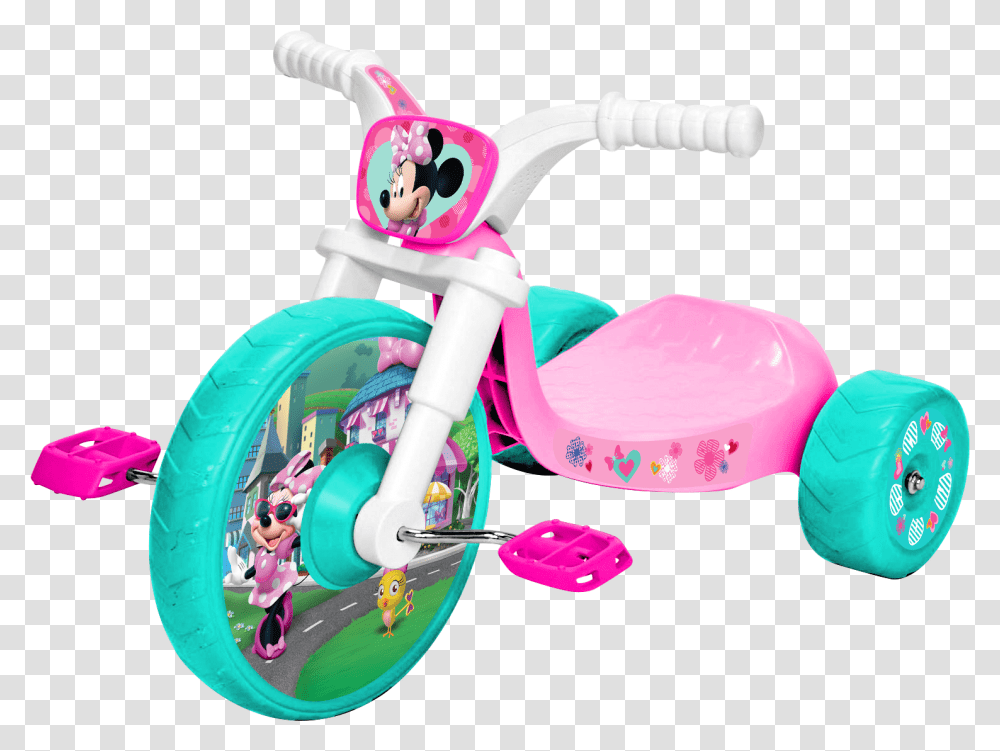 Pink Minnie Mouse Download Minnie Mouse Junior Cruiser, Toy, Vehicle, Transportation, Motorcycle Transparent Png