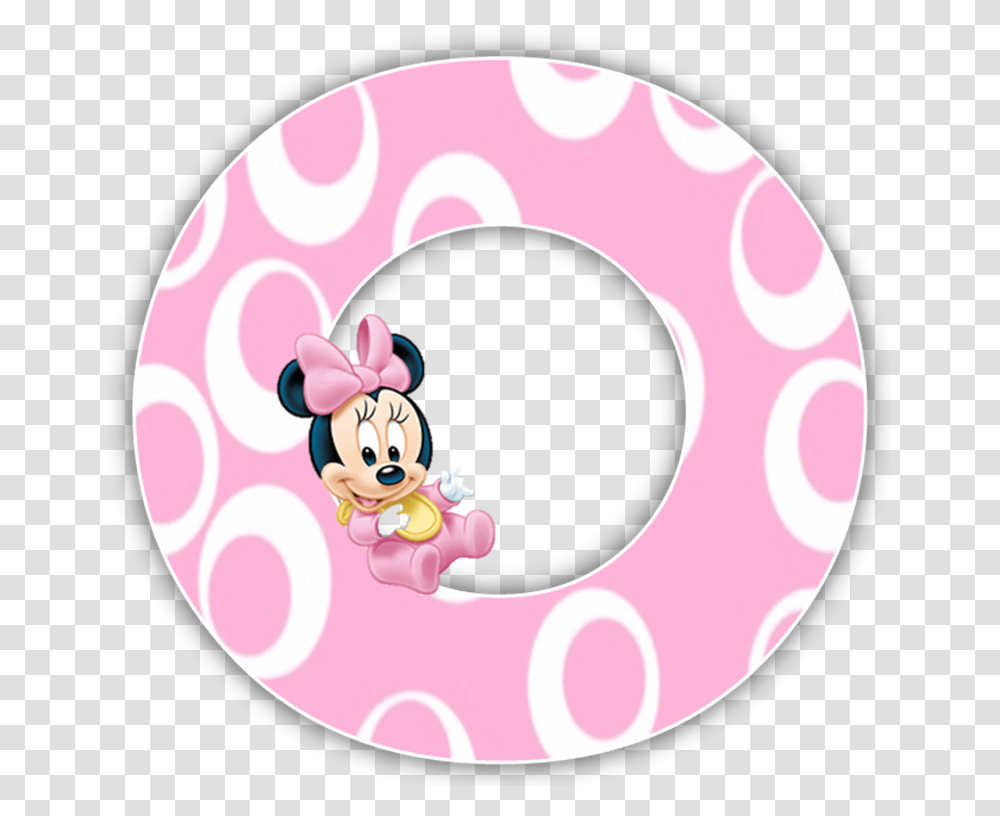 Pink Minnie Mouse Letter O, Label, Number Transparent Png