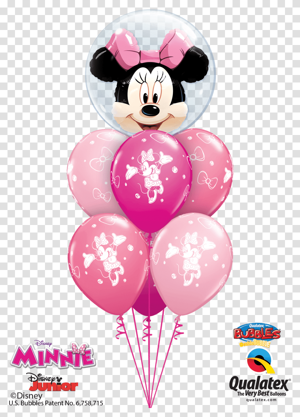Pink Minnie Mouse Minnie Mouse Balloons Hd Birthday Cake Balloon Bouquet, Sweets Transparent Png