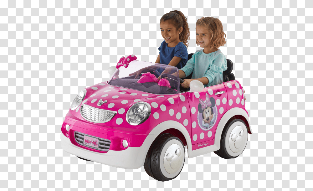Pink Minnie Mouse, Person, Vehicle, Transportation, Car Transparent Png