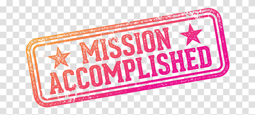Pink Mission Accomplished, Label, Word, Paper Transparent Png