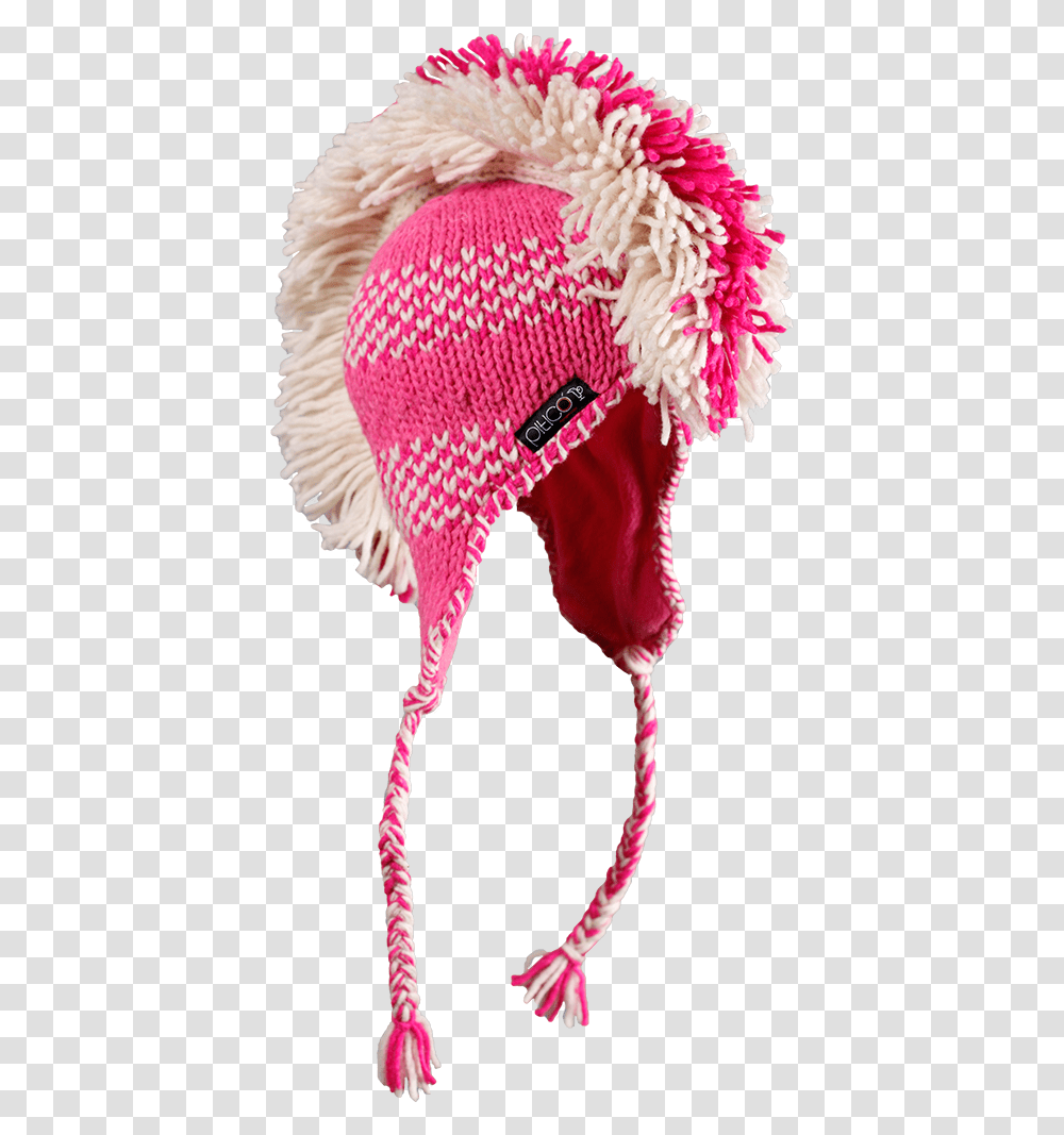 Pink Mohawk Snow Hat Illustration, Apparel, Bonnet, Cap Transparent Png