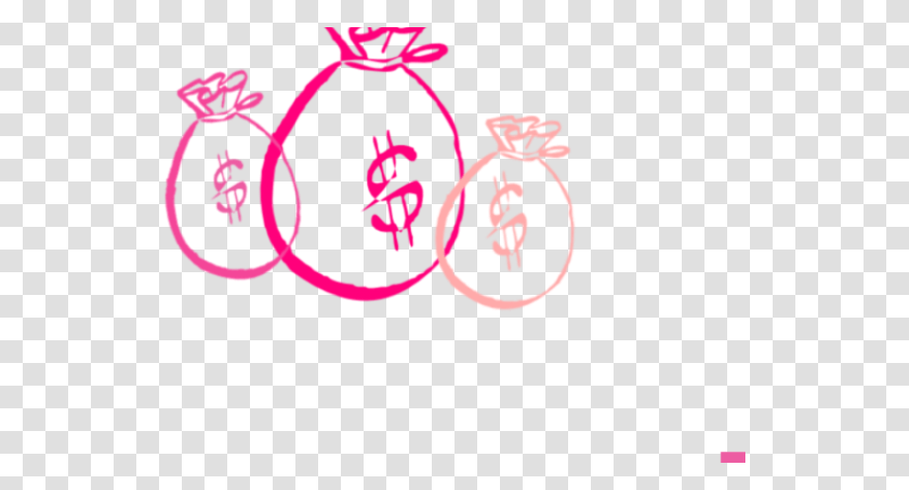 Pink Money Bag, Knot, Heart Transparent Png