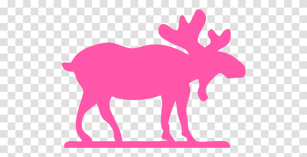 Pink Moose Clip Art, Mammal, Animal, Wildlife, Cow Transparent Png
