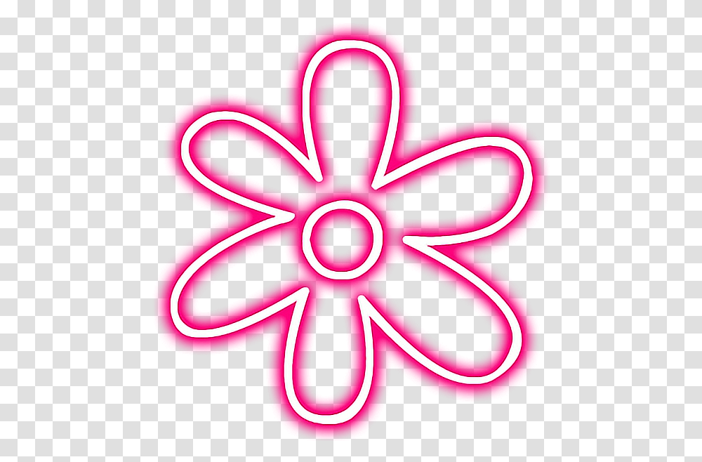 Pink Neon Glowing Snapchat Flower, Purple, Light, Dynamite, Weapon Transparent Png