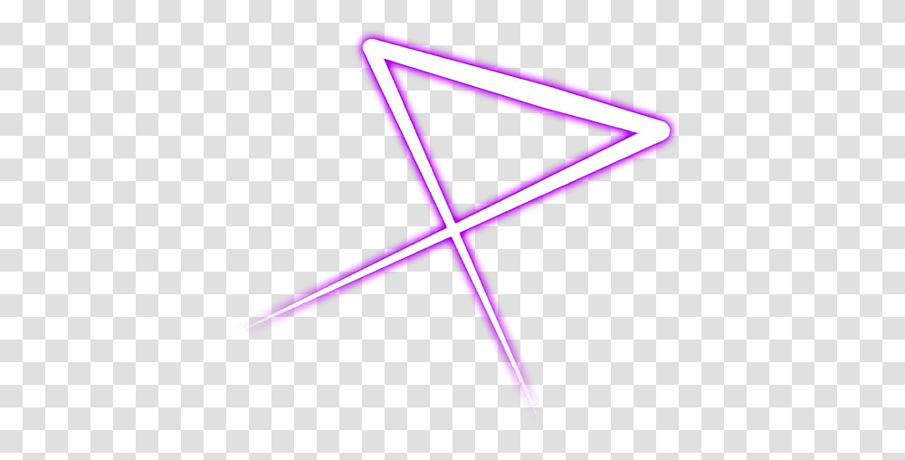 Pink Neon Triangle Freetoedit Overlay Neon Triangle Purple, Star Symbol, Scissors, Blade Transparent Png