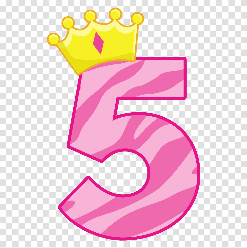 Pink Number 5 Picture 5th Birthday, Symbol, Text Transparent Png