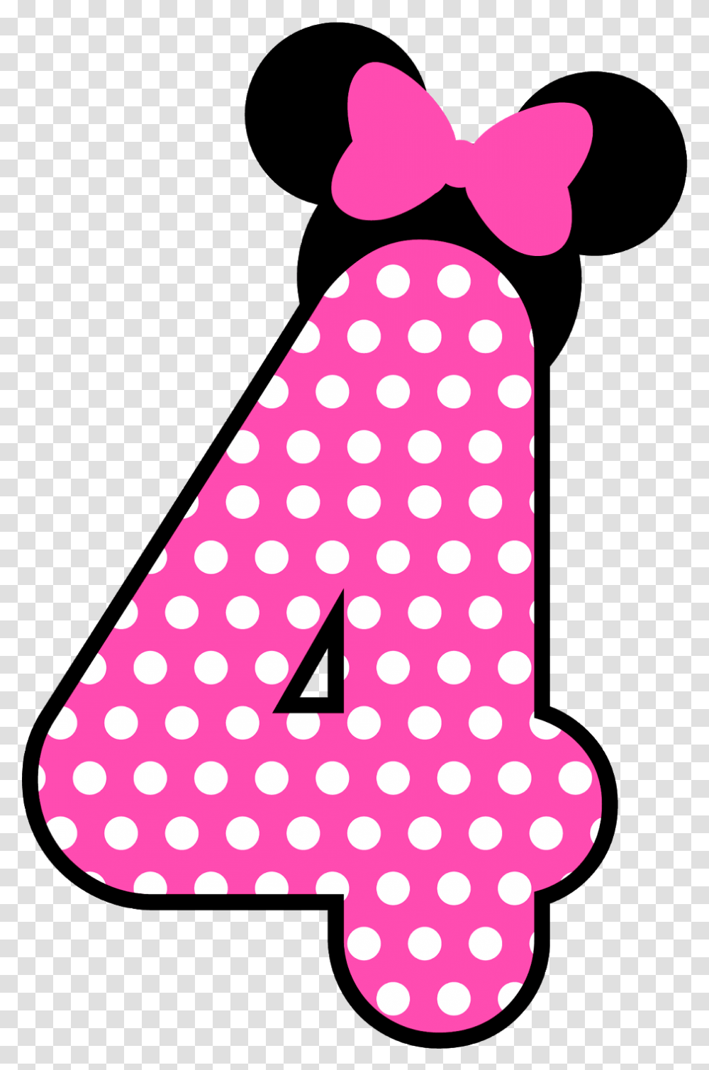 Pink Number G Minnie Mickey Mouse Minnie Mouse 4th Birthday, Triangle, Texture, Polka Dot, Symbol Transparent Png