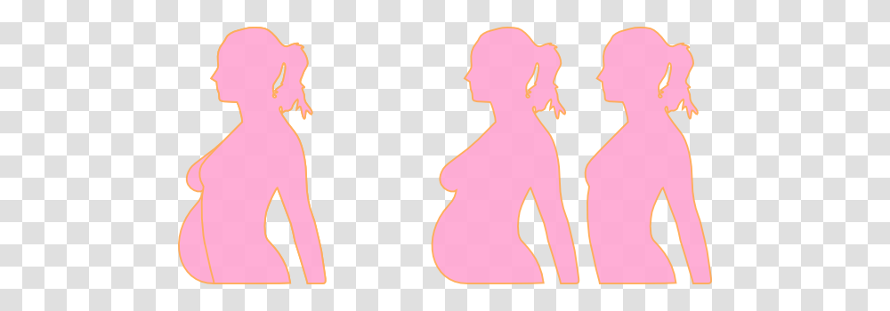 Pink Orange Silhouette Pregnant Clip Art, Person, Human, Outdoors, Kneeling Transparent Png