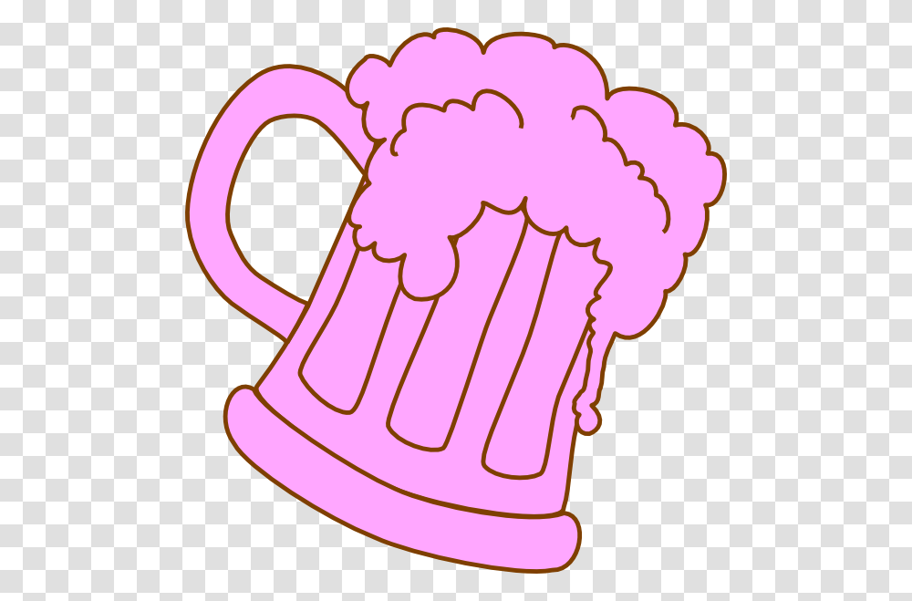 Pink Outline Beer Mug Clip Art Pink Beer, Jug, Watering Can, Tin Transparent Png