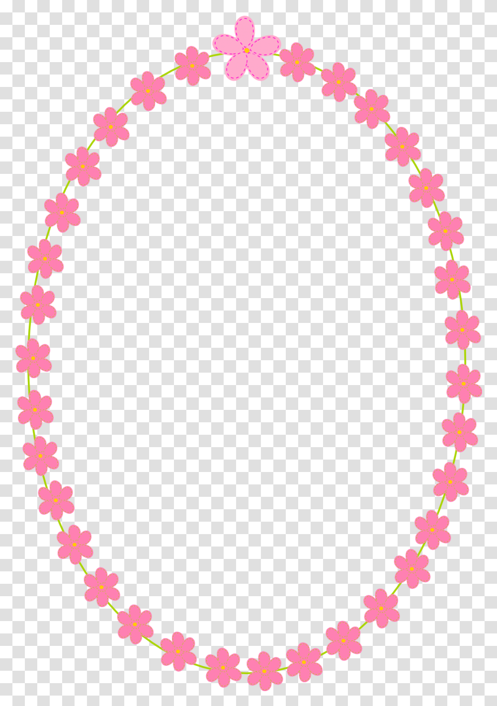 Pink Oval Frame Clipart Hello Kitty Circle Frame, Heart Transparent Png